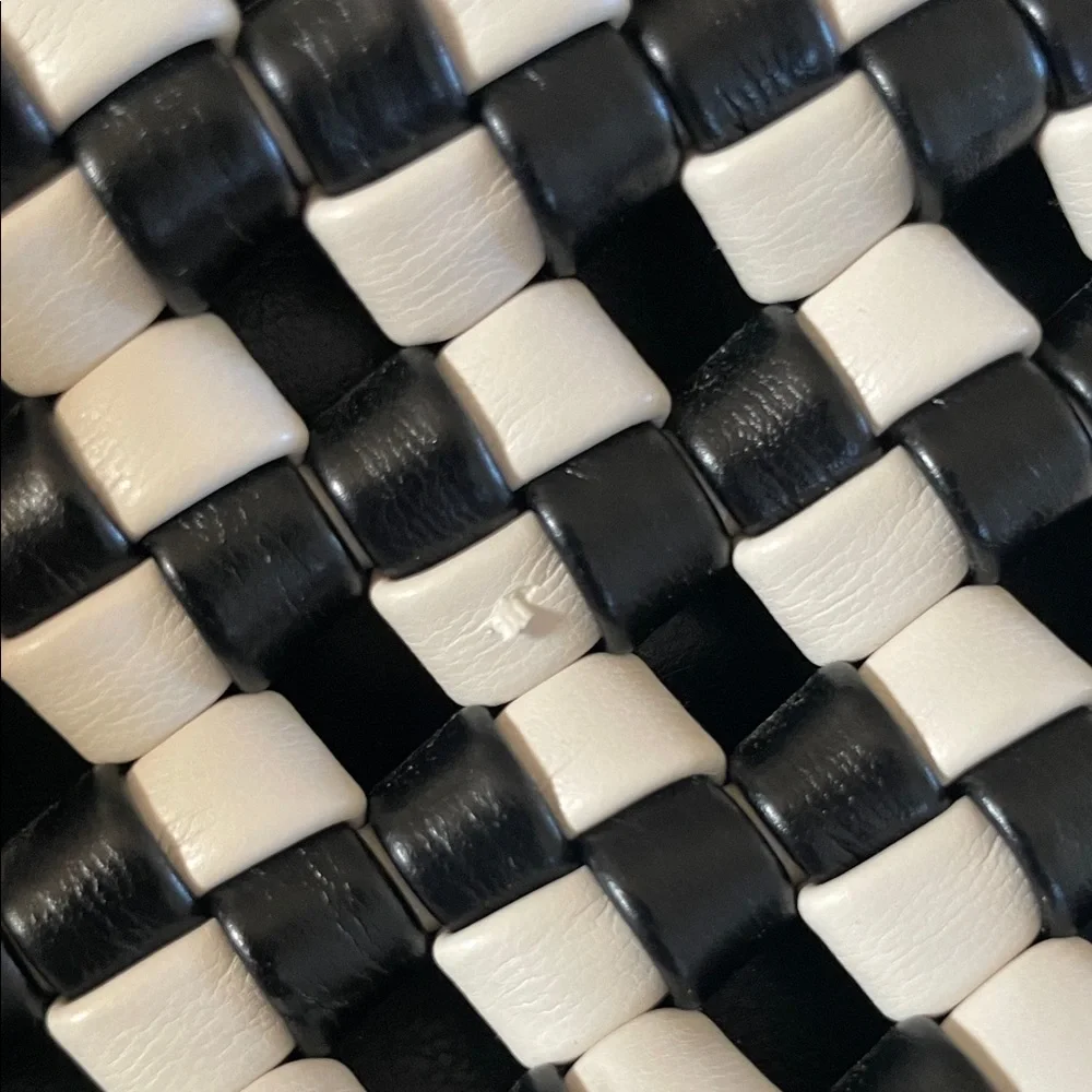 Sincerely Jules Black and White Woven Bag - Picture 8 of 8